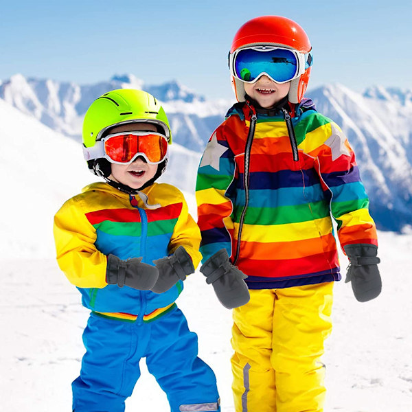 Vinter Skihandsker Sort Universal Fingerhandsker Håndmalet Monokrom Black