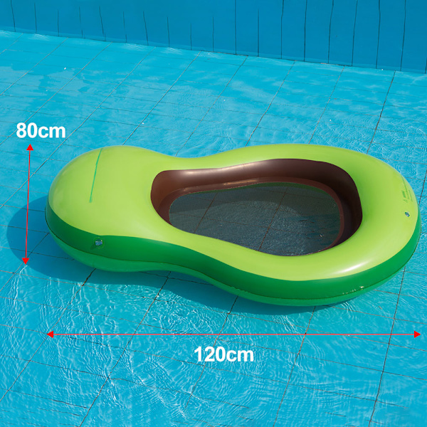 120*80cm uppblåsbar avokado flytande rad miljövänlig pvc vuxen vattensak
