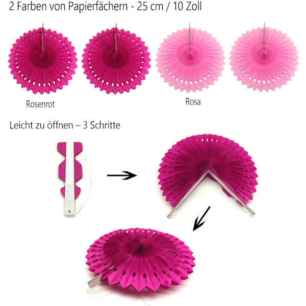 Pappersfläkt Blomuppsättning