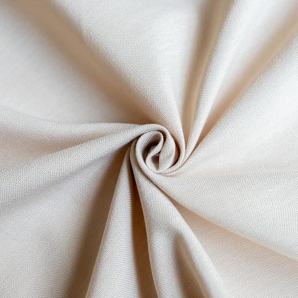 Rund bordsduk i konstlinne, Sydney Beige Polyester Unik Design Bordsöverdrag för Matkök Party Buffé, Slitstarkt Material Motstår Fläckar och