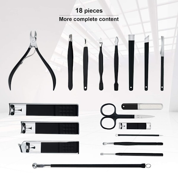 Manikyrset Professionell Nagelklippare Kit Pedikyrvård