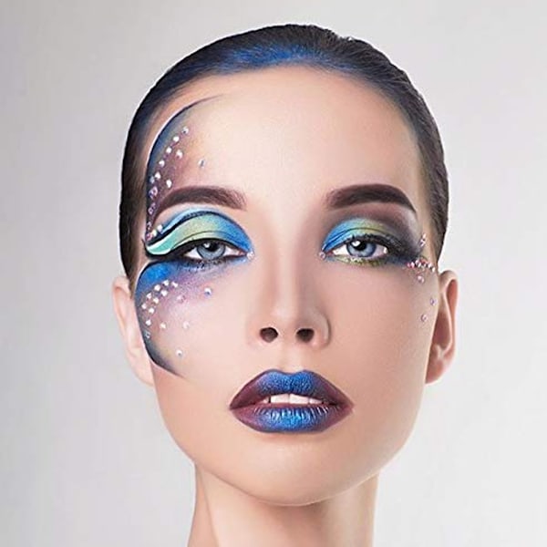 Blandade storlekar Flatback Rhinestones, Non Hotfix Round Crystal Gems