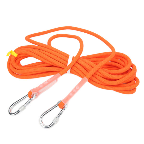 12mm utomhus bergsklättring säkerhetsrep överlevnad brandflykt räddningsrep, orange 10m