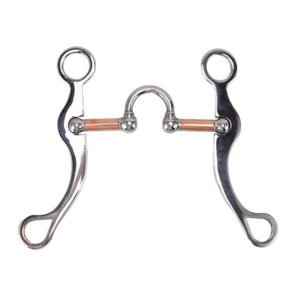 Heste Snaffle Bit Rustfritt Stål Rose Gullbelagt Heste Gag Løst Ring Utendørs Hage Dyrking Heste Munn Bit