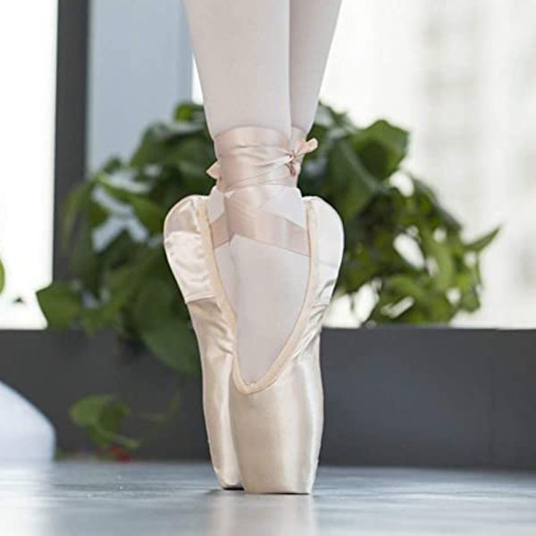 Ballet Pointe Sko Piger Kvinder Bånd Ballerina Sko med Tå