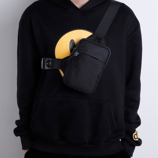 Mini Crossbody Bag Løping Dobbel Lomme Vanntett Løping