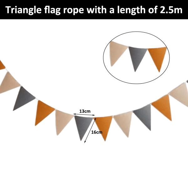 Farvede flag af ikke-vævet stof, flerfarvede flag til bryllup
