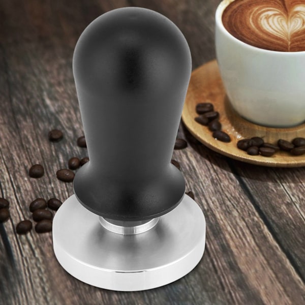 Ergonomisk Kaffepress, Platt Rostfri Bas Espresso Maskintillbehör med Giftfri Anti-Rost Design för Perfekt Kalibrerat Kaffe
