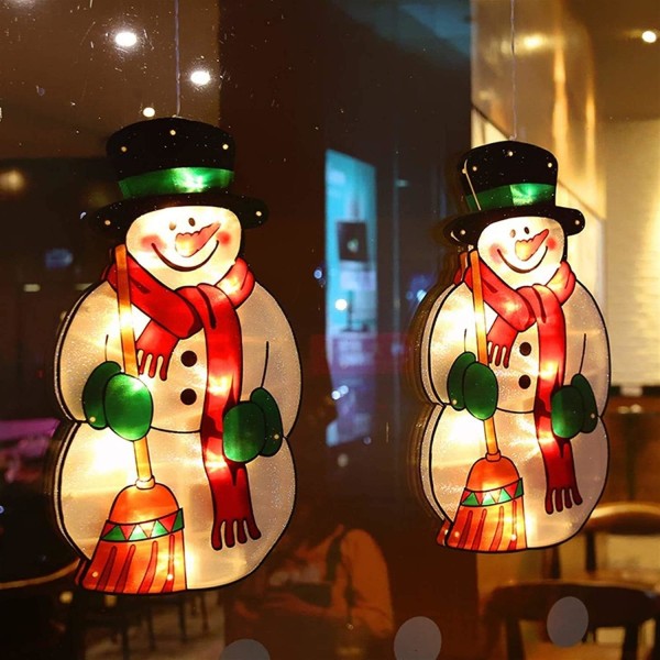 Julbelysning, julsug LED-lampor, snögubbefönster