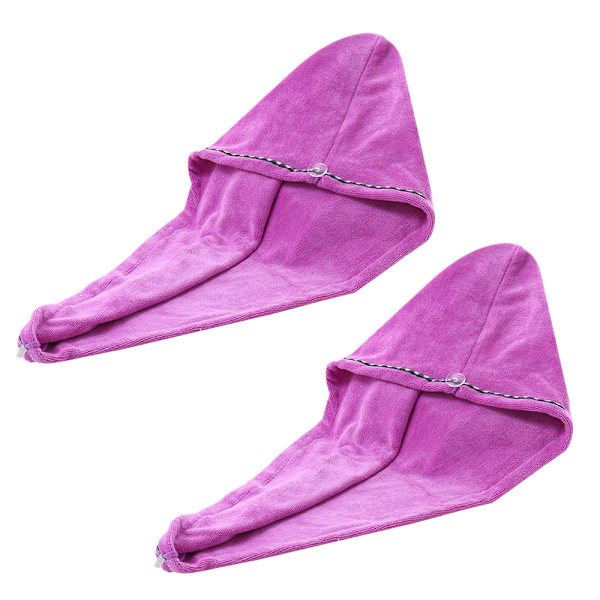 Hårhåndklæde Turban - 2-pak, Blødt, Absorberende Mikrofiber til