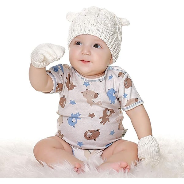 Unisex Baby Hat Söta Björnen Småbarn Öronlapp Mössa Varm för Höst Vinter Mössa