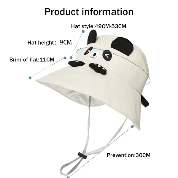 Bomullshatt med bred brem Solhatt Kant Sommer UV-beskyttelse UPF Hatt