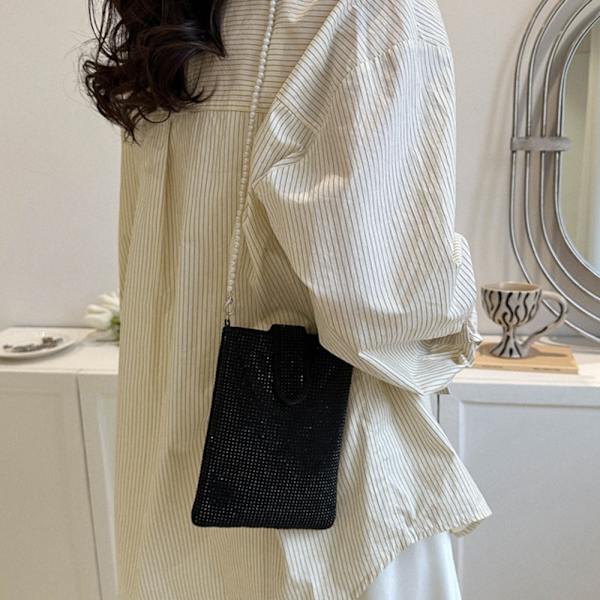 Kveldsveske Damer veske Metallnett liten crossbody veske