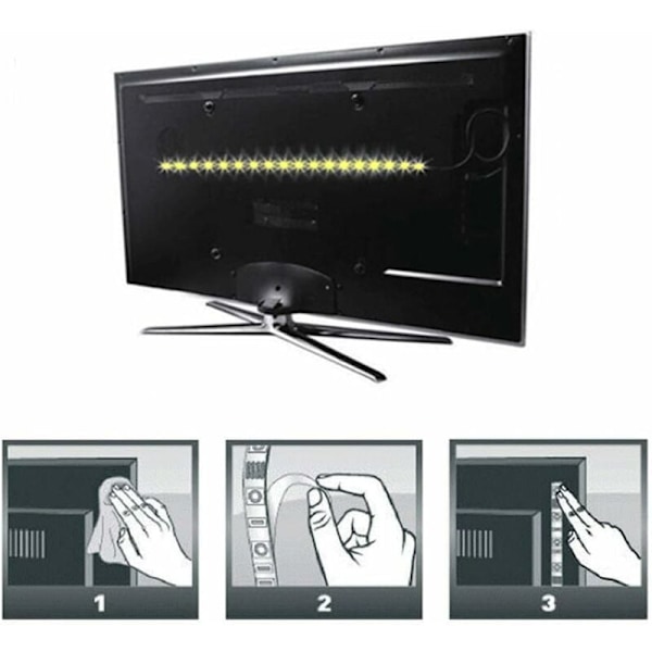 Smd 3528 Led Strip För Varmvit Belysning, Icke Vattentät Flexibel Kretskort 5v Usb-driven, Klippbar För Enkel Installation, Hållbar Med Låg Värme För