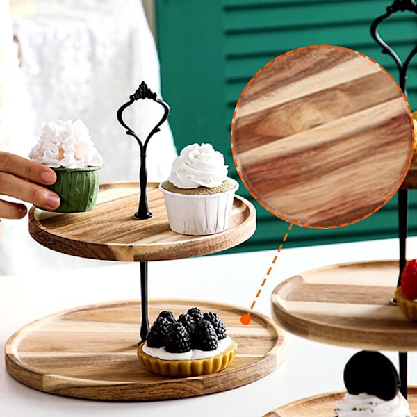 Cupcake Stativ, 2-lags Cupcake Stativ Tre Serveringsbrett Cupcake To