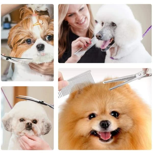 Hundesaks bøyd 16 cm Sølv/Rosa