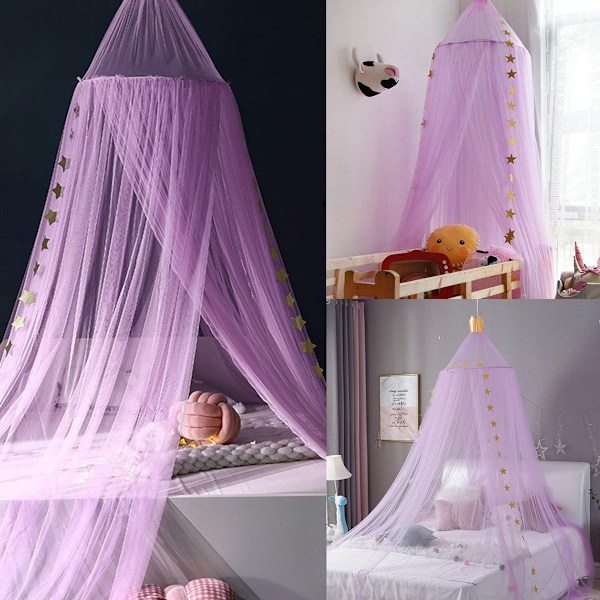 Princess Senggardin for Jenterom Dekor Rund Blonder Myggnett