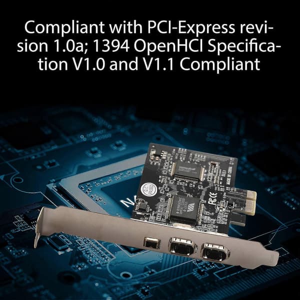 PCI X1 PCI-e 1394a IEEE1394 3 Port til Desktop