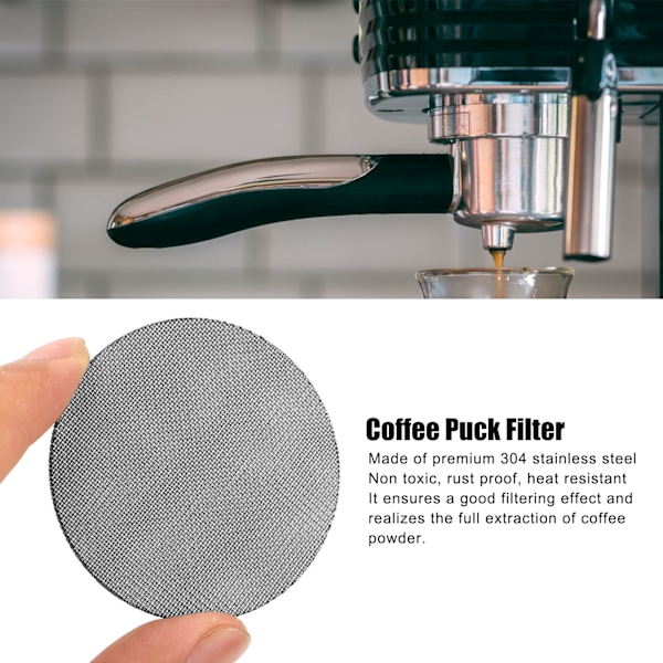 53,5 mm Kaffeefilter Mesh Puck Skærm Rustfrit Stål Multilayer Sinteret Kaffeefilter Håndholdt Rund Kaffeefilter Plade 100μm