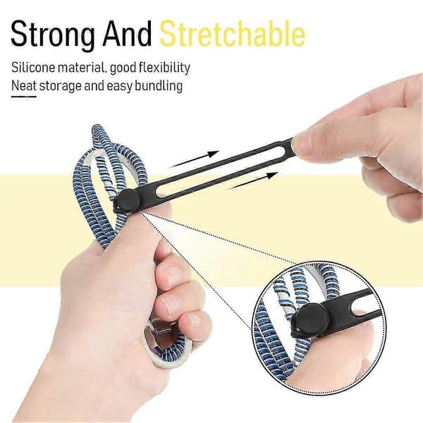40 stk. Kabelbinder Silikone Genanvendelig Holder Rem Justerbare Kabelstropper Multipurpose Kabelorganisering