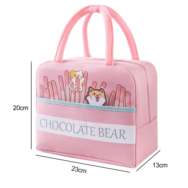 Kawaii Isolerad Lunchväska Återanvändbar Lunch Tote Stor Kapacitet