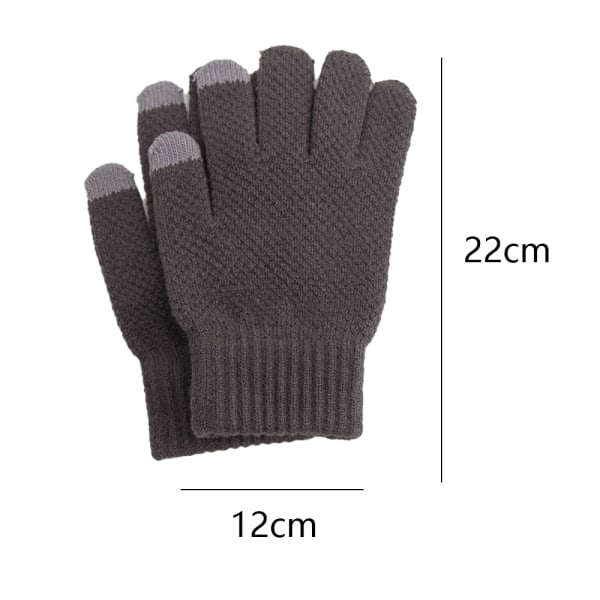 Winter touch screen gloves Warm wool lined knit gloves elastic