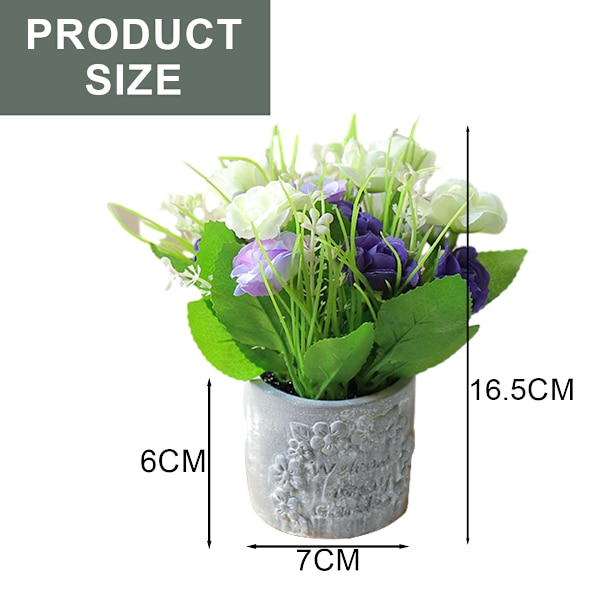 Falsk blomma knopp kärna liten ros bonsai hem fest skrivbord