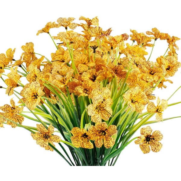 12st, Simulerade blommor, vackra och realistiska, gula