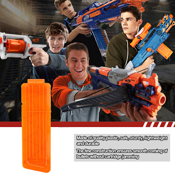 15 Dart EVA Mjuk Bullet Clip Darts Plast Pistol Leksak Patronhållare (Orange)