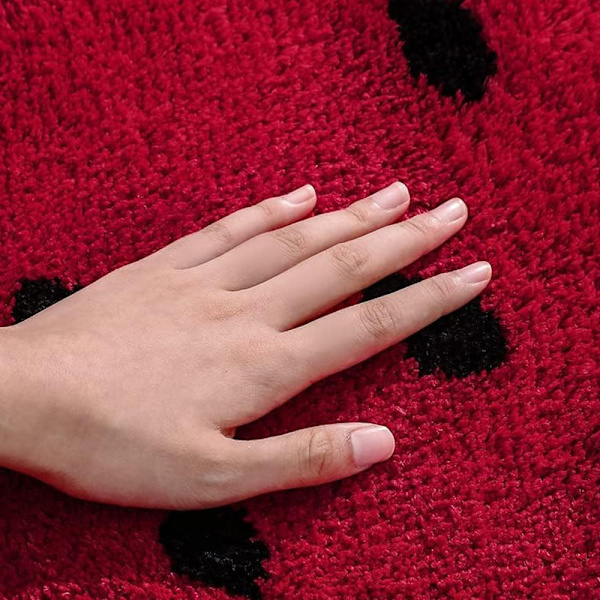 Enkel halvcirkelformad fruktgolvmatta badrumsdörr absorberande halkfri matta hushåll entré dörr flockning golvmatta
