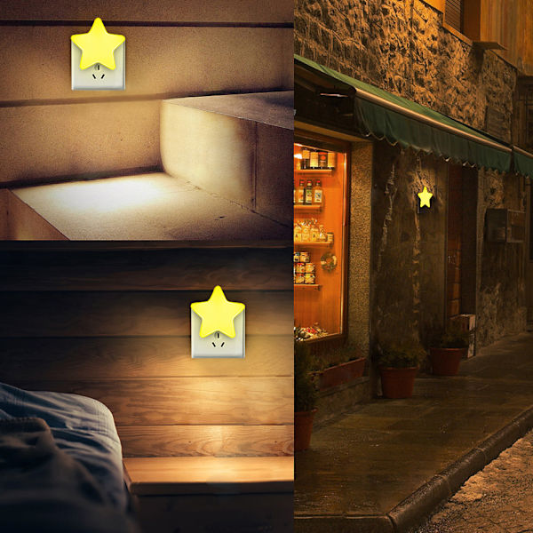 LED-sensorstyrd nattlampa Mini Star LED Kreativ stjärnlampa i sovrummet