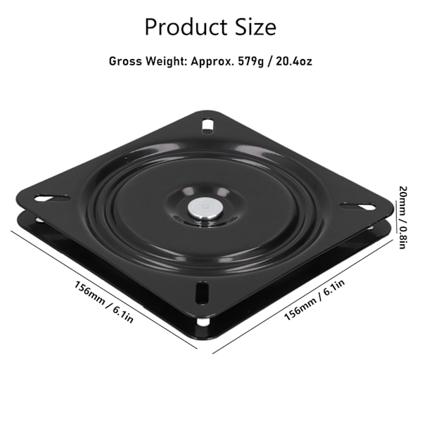 Reservedeler Roterende Base 360° Fri Rotasjon Møbel Hardware Dreieskive Barstol Roterende Base