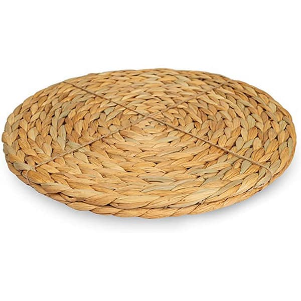 4 kpl Pyöreä Vesihyasintti Tabletti, Laadukkaat Punotut Pöytätabletit, 38cm