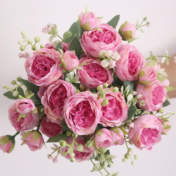 3 Bundter Kunstige Blomster Udendørs UV-Resistente Kunstige Blomster