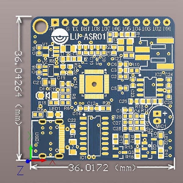 -asr01 Intelligent Röstigenkänningsmodul Röstkort Vrm Ld3320 Uppgraderad Version Asr 5v Strömförsörjning