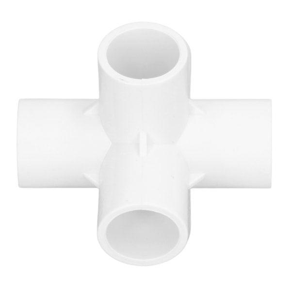 10 stk PVC Plastik Rørforbindelser 6 Vejs Rørhjørne Albuefittings 25mm Indvendig Diameter Hvid