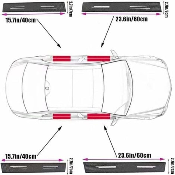 Skydd för bildörrströskel, skyddsfilm för Audi A1 A3 Rs3 A4 A5 A6 A7 Rs7 A8 Q3 Q5 Q7 R8, dörrskydd