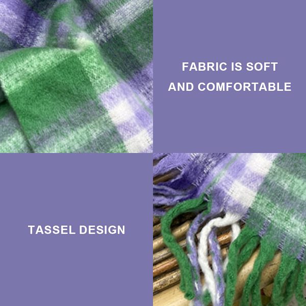 Halsklæde til Mænd Kvinder Halsklæde Tartan Vinterhalsklæde Blødt Kashmir