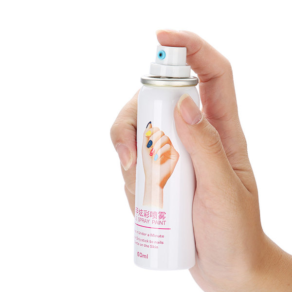 Manicure Neglelaksspray Base Coat Hurtigttørrende Spraying Nem Vask Neglespray 60ml Sort