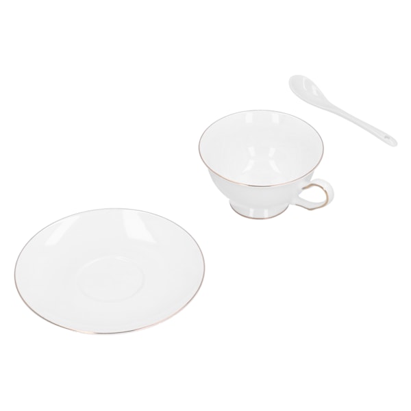 4 Set Kaffekoppar Teset med Fat och Sked för Kaffedrycker Latte Födelsedagspresent