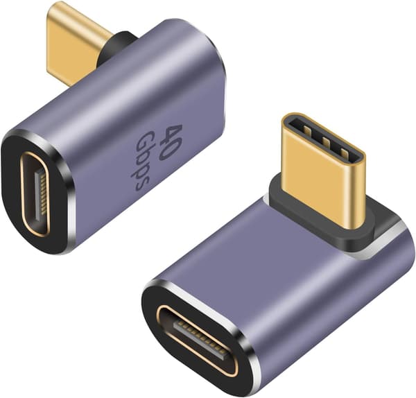 USB C 90 asteen sovitin USB 4 -kaapelisovittimelle, 40 Gbps USB C Ada