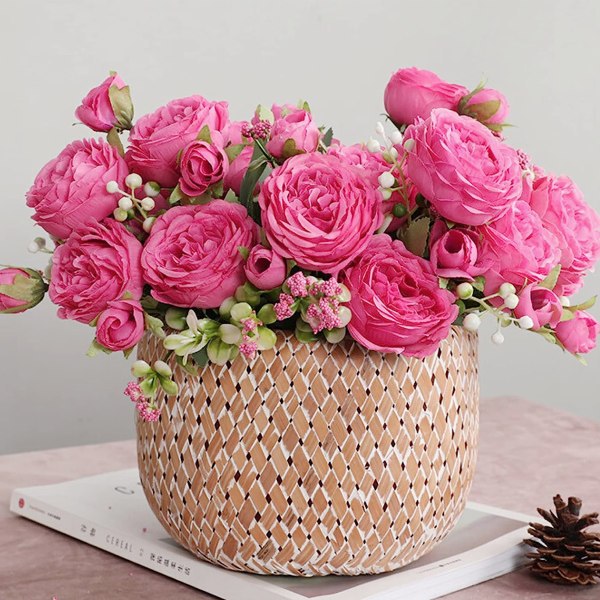 3 Bundter Kunstige Blomster Udendørs UV-Resistente Kunstige Blomster