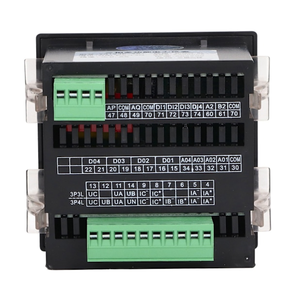 Musta 3-vaiheinen sähkömittari LCD monitoiminen liekinsuojattu kotelo Energiamittari AC220V