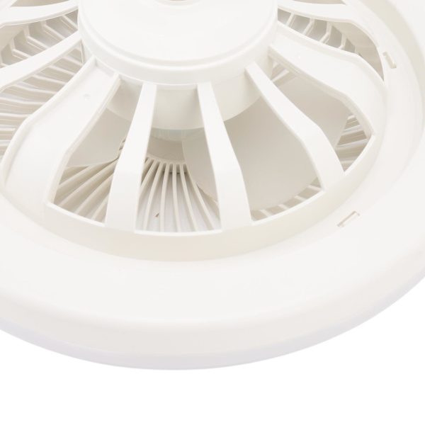 36W Takfläkt Ljus 9,8 Tum Liten Ljudlös E27 LED Fläktlampa för Sovrum 86‑265V Vit