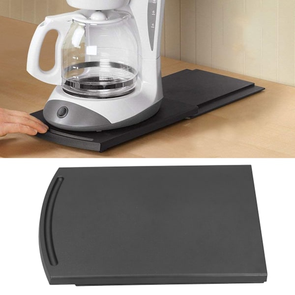 Glidande kaffebryggare bricka matta bänkskiva kaffemaskin apparat flyttbar hållare svart