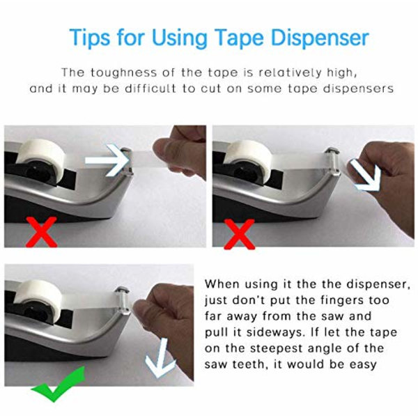 Usynlig Tape Efterfyldning til Dispenser 12 Ruller 0,7 Tommer
