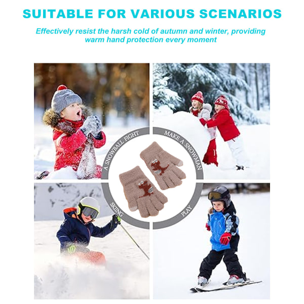 Barnvantar Helhandskar Stickade Varma Vantar Vinter