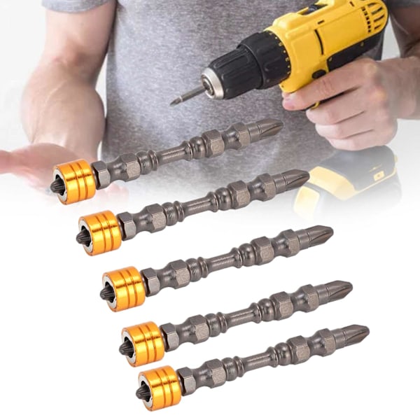 5 stk D-stil 65 mm magnetiske driverborsett skrutrekkerbit elektrisk skrutrekkerhode