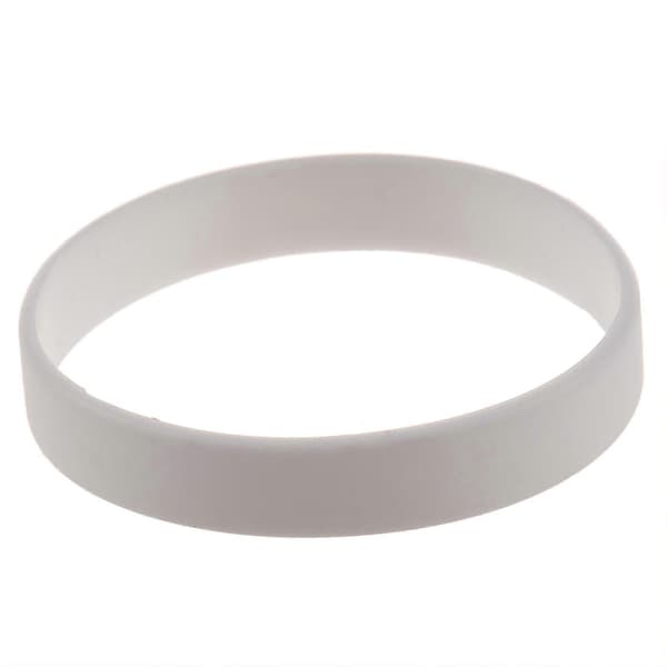 2x Mote-Silikon Gummibånd Elastisk Armbånd Håndleddsbånd Mansjett Armbånd Hvit & Grønn