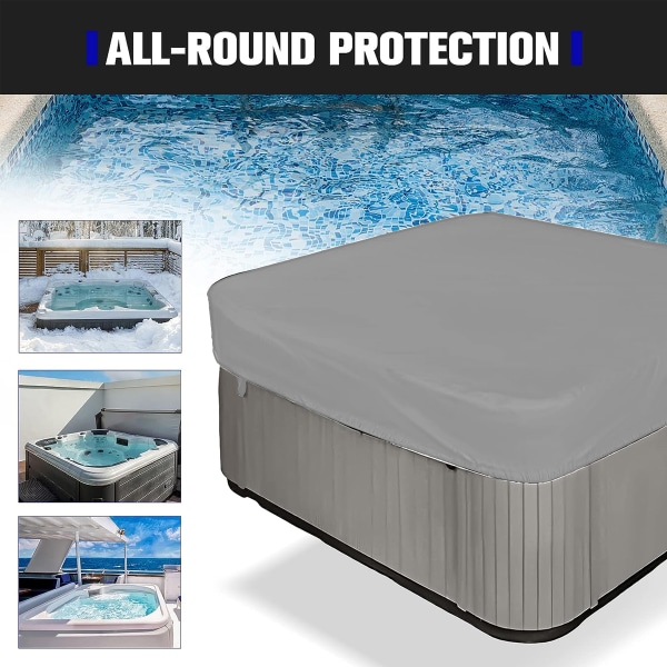 Fyrkantig bubbelpoolöverdrag för trädgård, bubbelpoolöverdrag